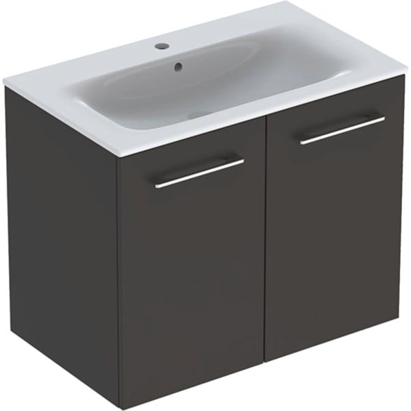 MOBILIER 80 CM SELNOVA SQUARE CU LAVOAR, DOUA USI,LAVA